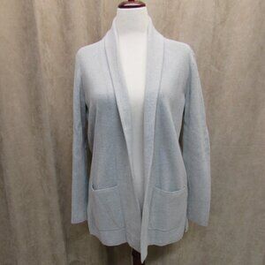J Crew 100% Cotton Chelsea Sweater Blazer Light Gray Size Medium